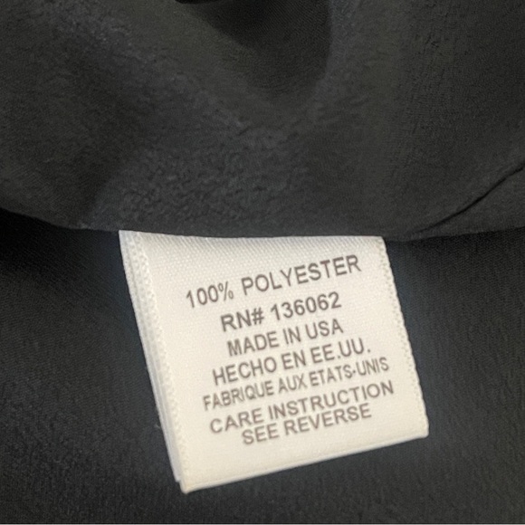 Lavender Brown Floral Mini Dress XS Black V Neck Tiered Long Sleeve - Picture 7 of 8